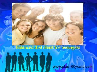 Balanced diet chart for teenagers