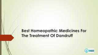 Best Homeopathic Medicines For The Treatment Of Dandruff