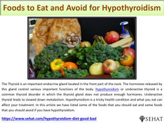 Foods to Eat and Avoid for Hypothyroidism | Sehat