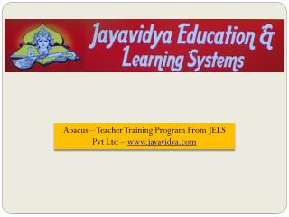 Abacus – Teacher Training Program From JELS Pvt Ltd