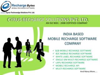B2B Basic Features for Mobile Recharge Software