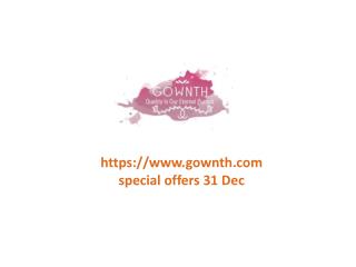 www.gownth.com special offers 31 Dec