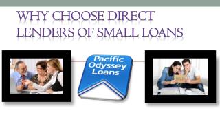 Why Choose Direct Lenders of Small Loans