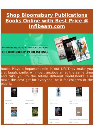 Shop Bloomsbury Publications Books Online with Best Price @ Infibeam.com