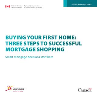 BUYING YOUR FIRST HOME:THREE STEPS TO SUCCESSFULMORTGAGE SHOPPING
