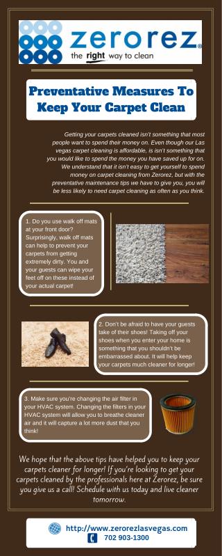 Preventative Measures To Keep Your Carpet Clean