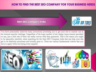 How to Find the Best SEO Company for Your Business Needs