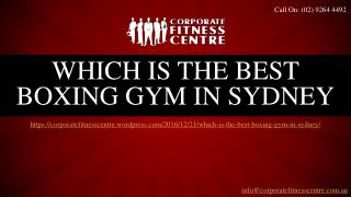 Which Is the Best Boxing Gym In Sydney