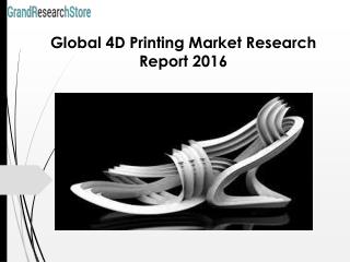 Global 4D Printing Market Research Report 2016