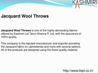 Jacquard Wool Throws