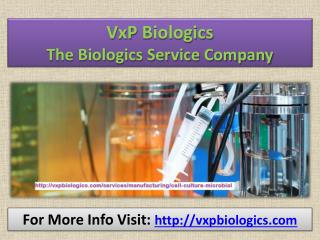 VxP Biologics - The Biologics Service Company