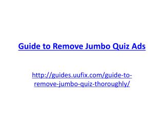 Guide to Remove Jumbo Quiz Ads