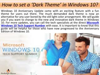 How to set a ‘Dark Theme’ in Windows 10?