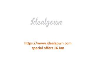 www.idealgown.com special offers 16 Jan