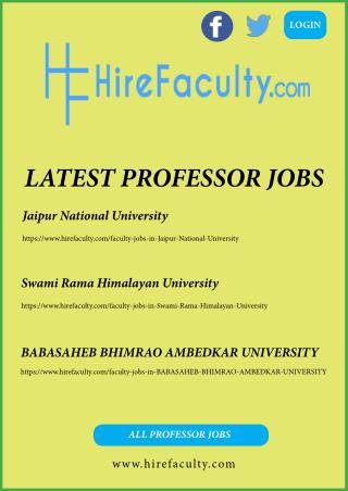 Looking for #Professor #Jobs All Over India, Apply @HireFaculty