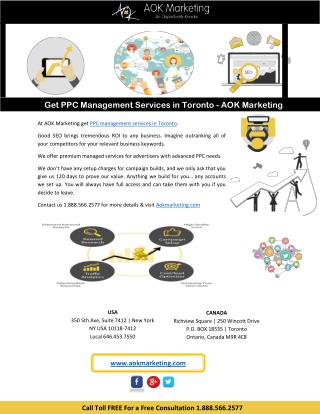 Get PPC Management Services in Toronto - AOK Marketing