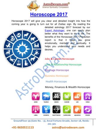 2017 horoscope for all zodiac-signs- Love, Business, Career, Health and Money