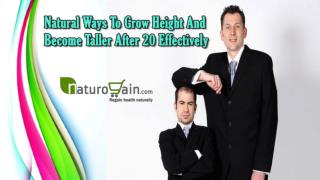 Natural Ways To Grow Height And Become Taller After 20 Effectively