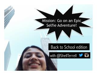 Back to School Selfie Adventure Activity for Students