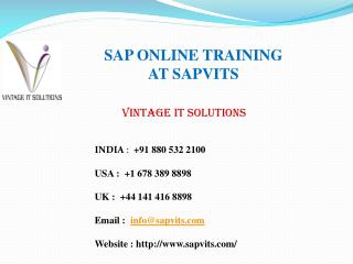 SAP Online Training, SAP Online Courses with Certification