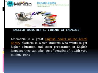 English Books Online Rental Library at Ememozin
