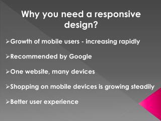 Why you need a responsive design