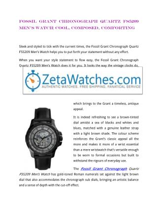 Fossil Grant Chronograph Quartz FS5209 Men’s Watch