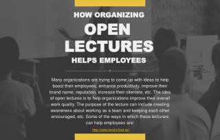 How organizing open lectures help employees?