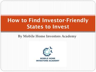 How to Find Investor-Friendly States to Invest