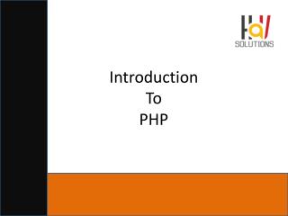 Introduction of PHP