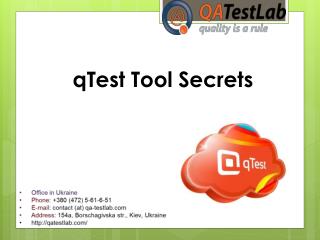 qTest Tool Secrets