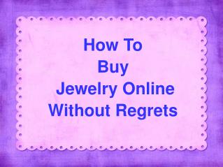 Online Handmade Jewellery Shopping
