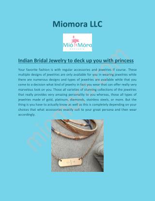 Indian Wedding Jewelry, Handcrafted Jewelry - Miomora
