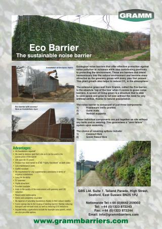 Gramm Eco Barrier: The Sustainable Noise Barrier