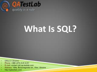 What Is SQL?