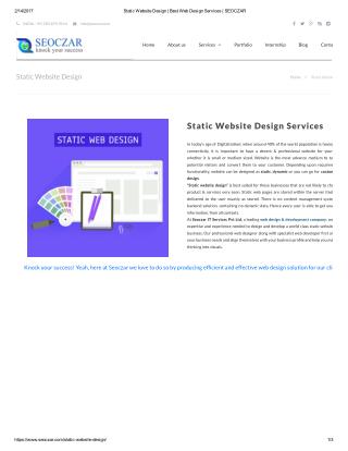 Static Website Design | Best Web Design Services