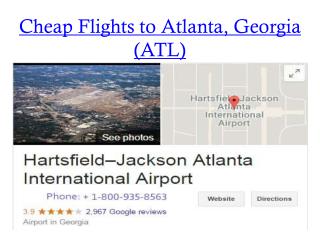 Cheapest Atlanta flight Ticket | flights from Atlanta today