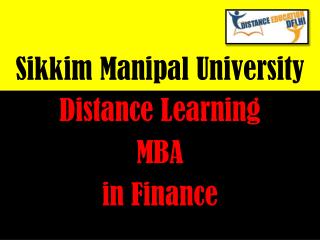 SMU Distance Learning MBA in Finance