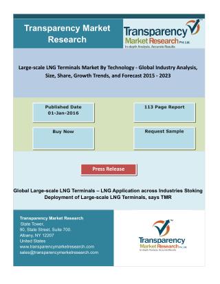 Global Large-Scale LNG Terminals Market stood at 2,684.8 MMTPA in 2014 and is expected to reach 4,664.7 MMTPA by 2023 at