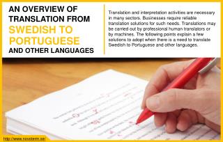 Varied options to translate Swedish to Portuguese and other languages
