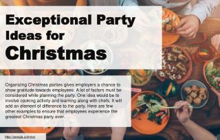 Organising a Christmas party for employees