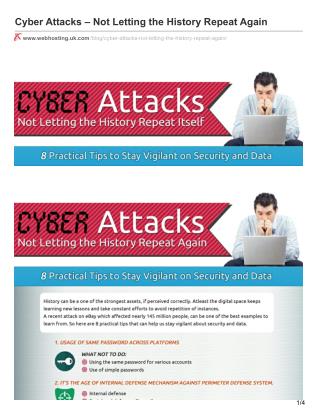 Cyber Attacks – Not Letting the History Repeat Again