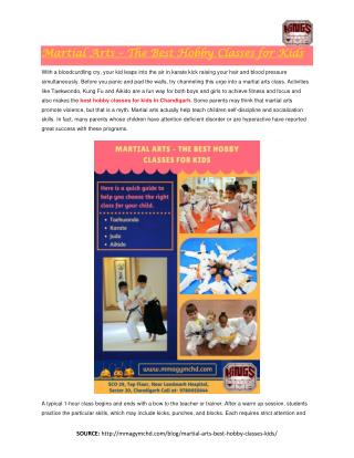 Martial Arts – The Best Hobby Classes for Kids