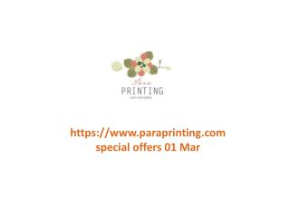 www.paraprinting.com special offers 01 Mar