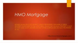 mortgage for HMO
