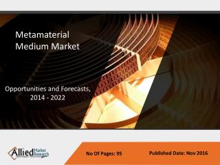 Metamaterial Medium Market is expected to reach $1,387 million by 2022