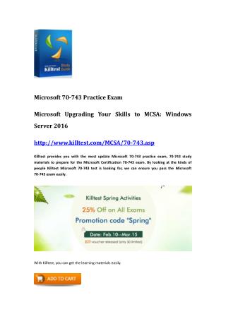 Microsoft 70-743 Guide Killtest