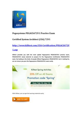 Pegasystems PEGACSA72V1 Guide Killtest