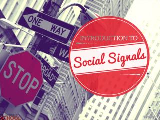 Introduction to social signals public