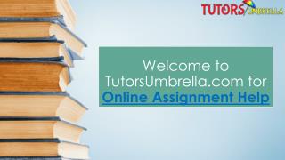 Online Assignment Services with TutorsUmbrella